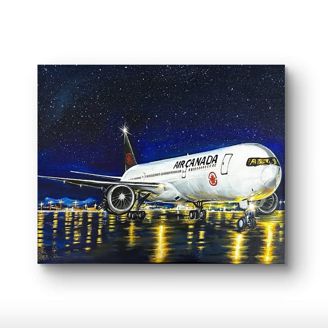 Boeing 777 — Acrylic on canvas by Rushika Garg