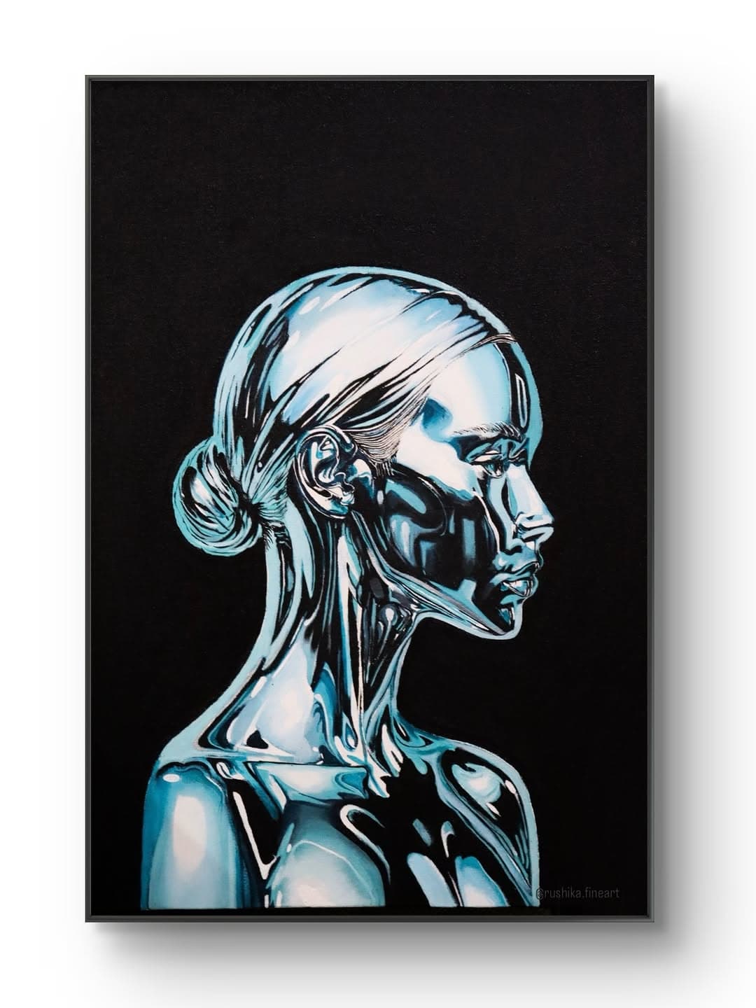 Reflecting Silence — Acrylic on canvas by Rushika Garg
